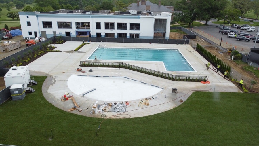 New landscape installation at the entrance of a Delaware HOA community