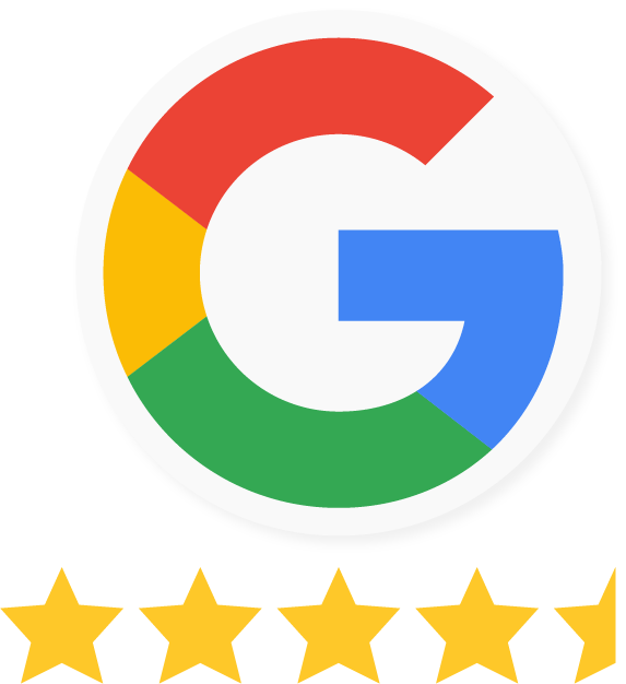 4.5 star rating on Google
